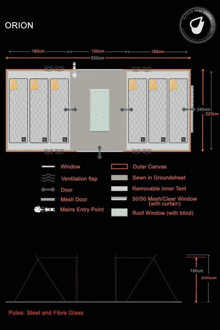 Orion 6 Berth Tent