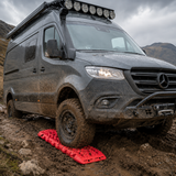 Overland Sprinter using recovery track off road