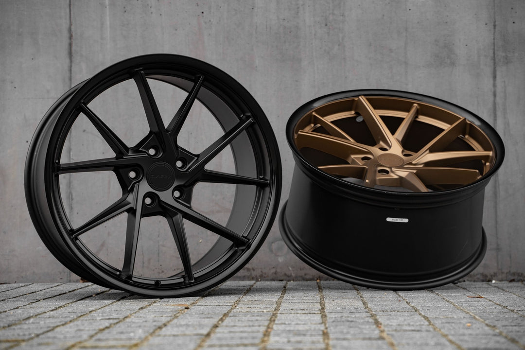 RIVIERA RF1 - MATT BLACK GLOSS BLACK LIP Automotive Rims & Wheels Play Dirty   