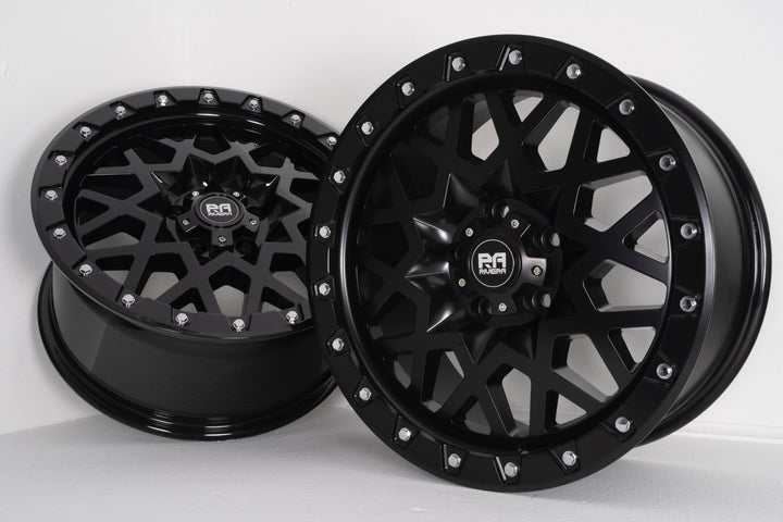 RIVIERA XTREME RXS1 - SATIN BLACK CHROME RIVETS Automotive Rims & Wheels Play Dirty   