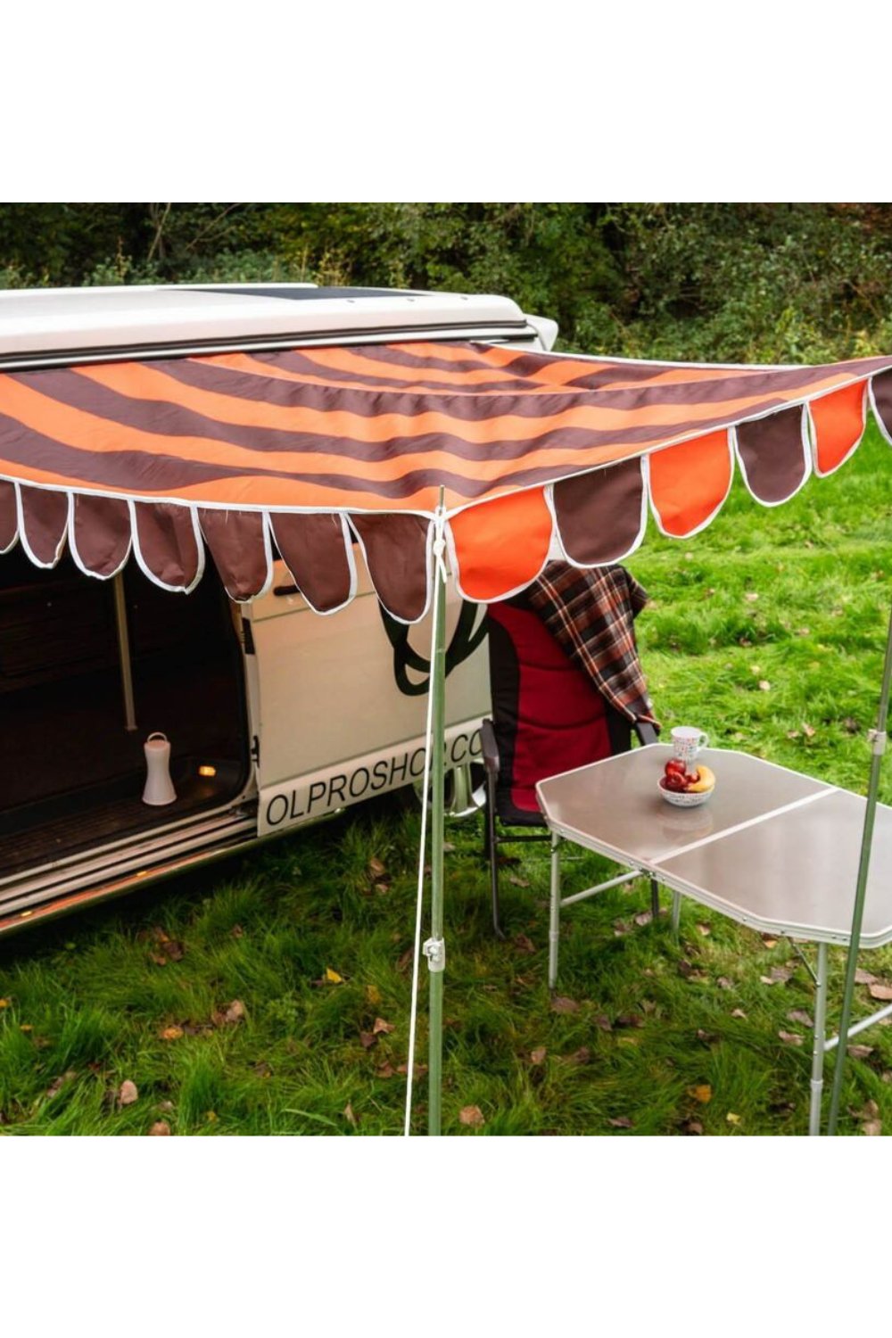 Retro Campervan Shade Canopy - Charcoal