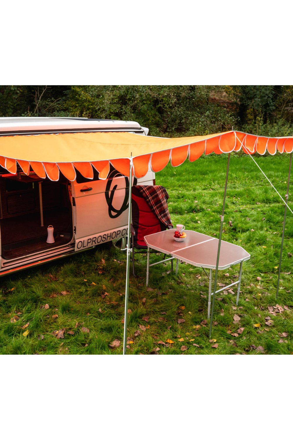 Retro Campervan Shade Canopy - Orange