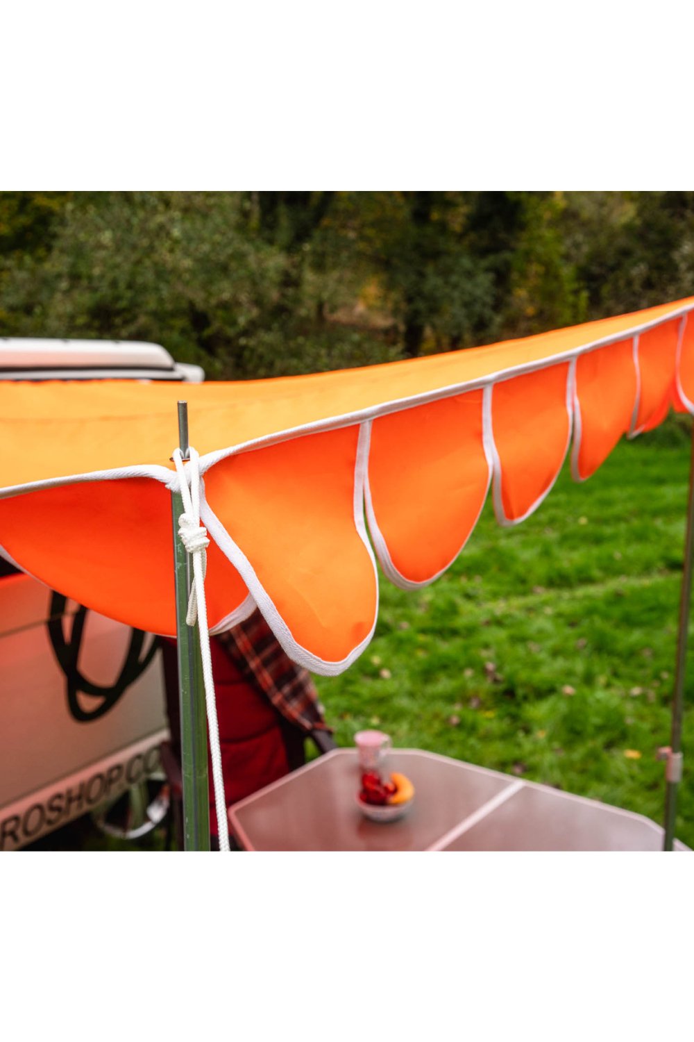 Retro Campervan Shade Canopy - Orange