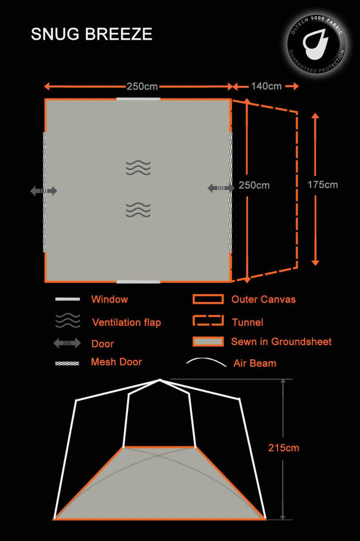 Snug Inflatable Tailgate Awning