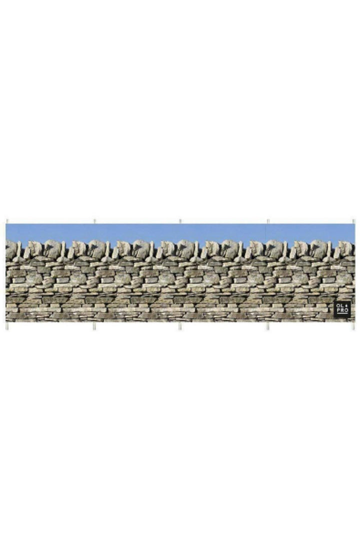 Stone Wall 5 Pole Windbreak (Wooden poles)