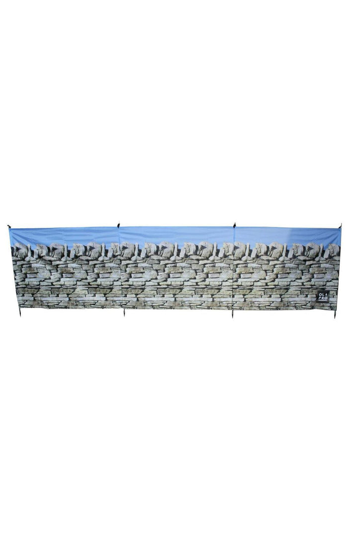 Stone Wall 4 Pole Compact Windbreak (Steel poles)