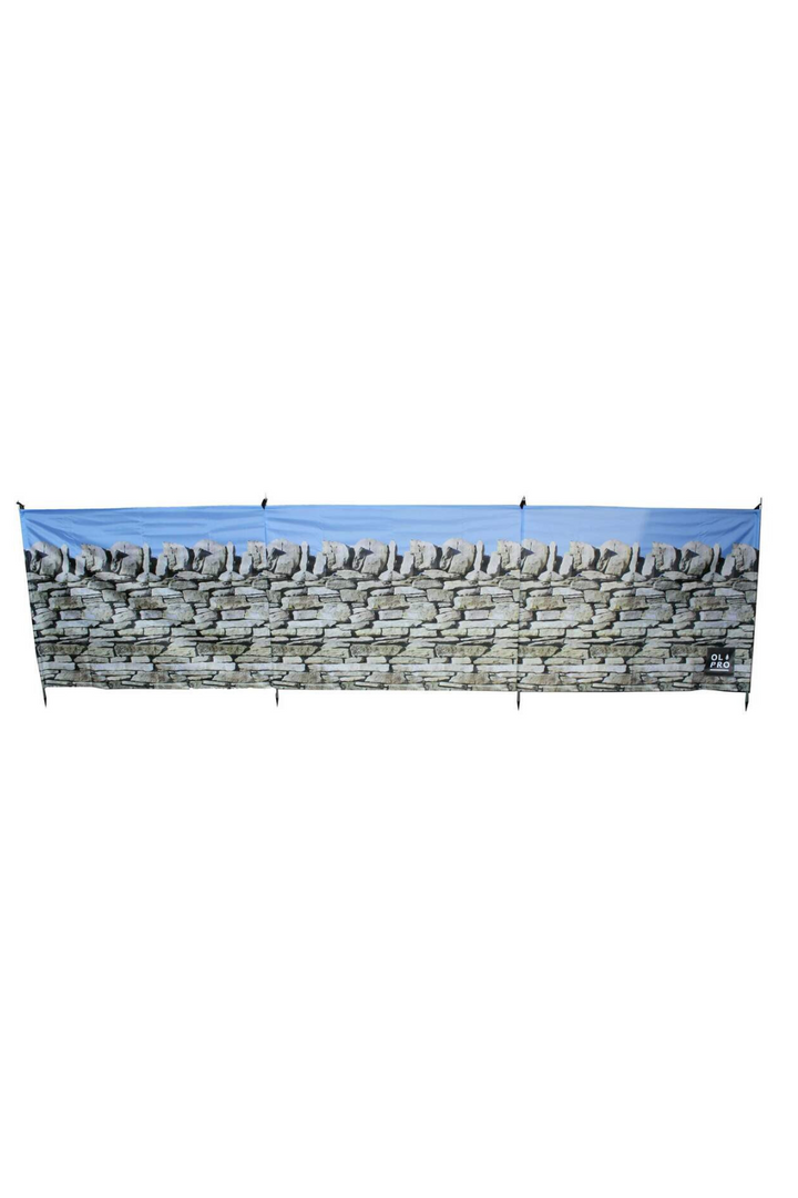 Stone Wall 4 Pole Compact Windbreak (Steel poles)