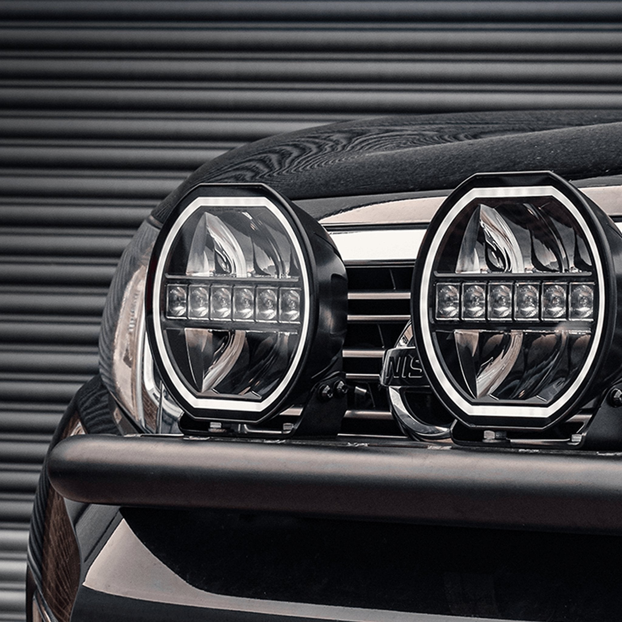 Stealth Nissan Navara D23 2015-2021 Twin 9″ Luminous LED Spot Light Grille Kit – 15,874 Lumens