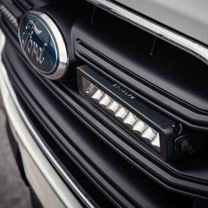 Stealth Ford Transit Custom 2019-2023 Twin 10″ Flashing Luminous LED Integration Grille Kit – 7,560 Lumens