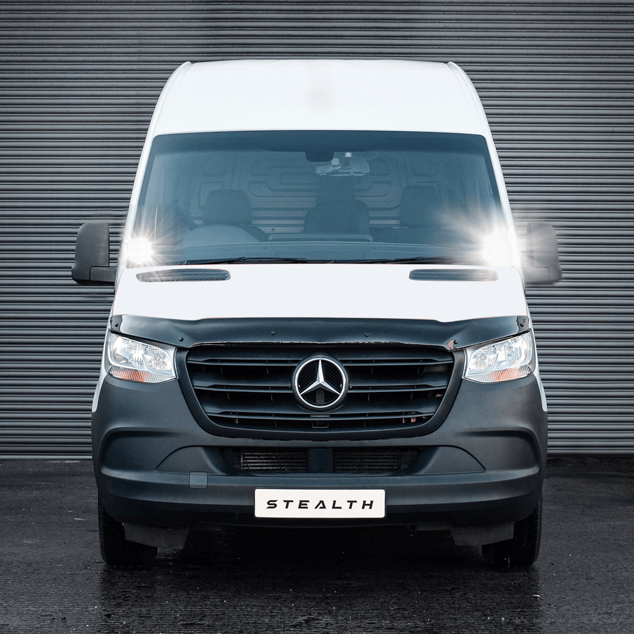 Stealth Mercedes Sprinter 2019+ Twin 4″ Dark Force LED Bonnet Kit – 16,800 Lumens