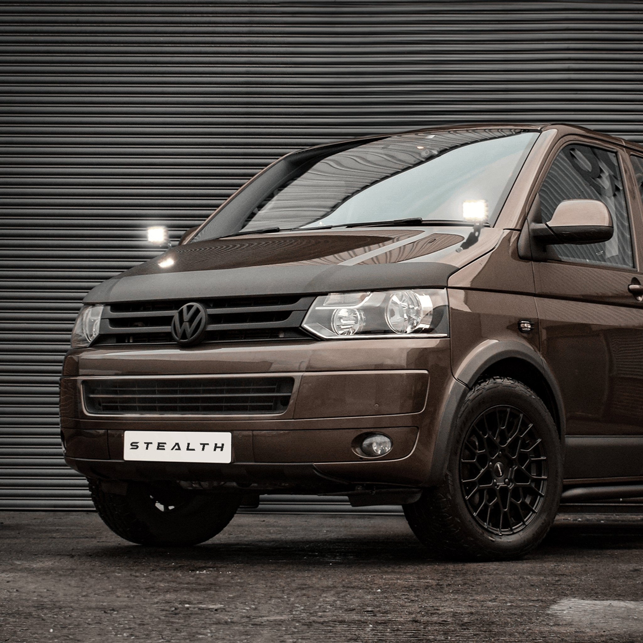 Stealth VW Volkswagen Transporter T5.1 2009-2015 Twin 4″ Dark Force LED Bonnet Kit – 16,800 Lumens