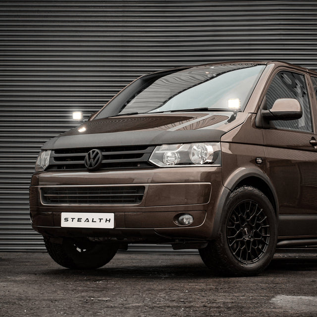 Stealth VW Volkswagen Transporter T5.1 2009-2015 Twin 4″ Dark Force LED Bonnet Kit – 16,800 Lumens