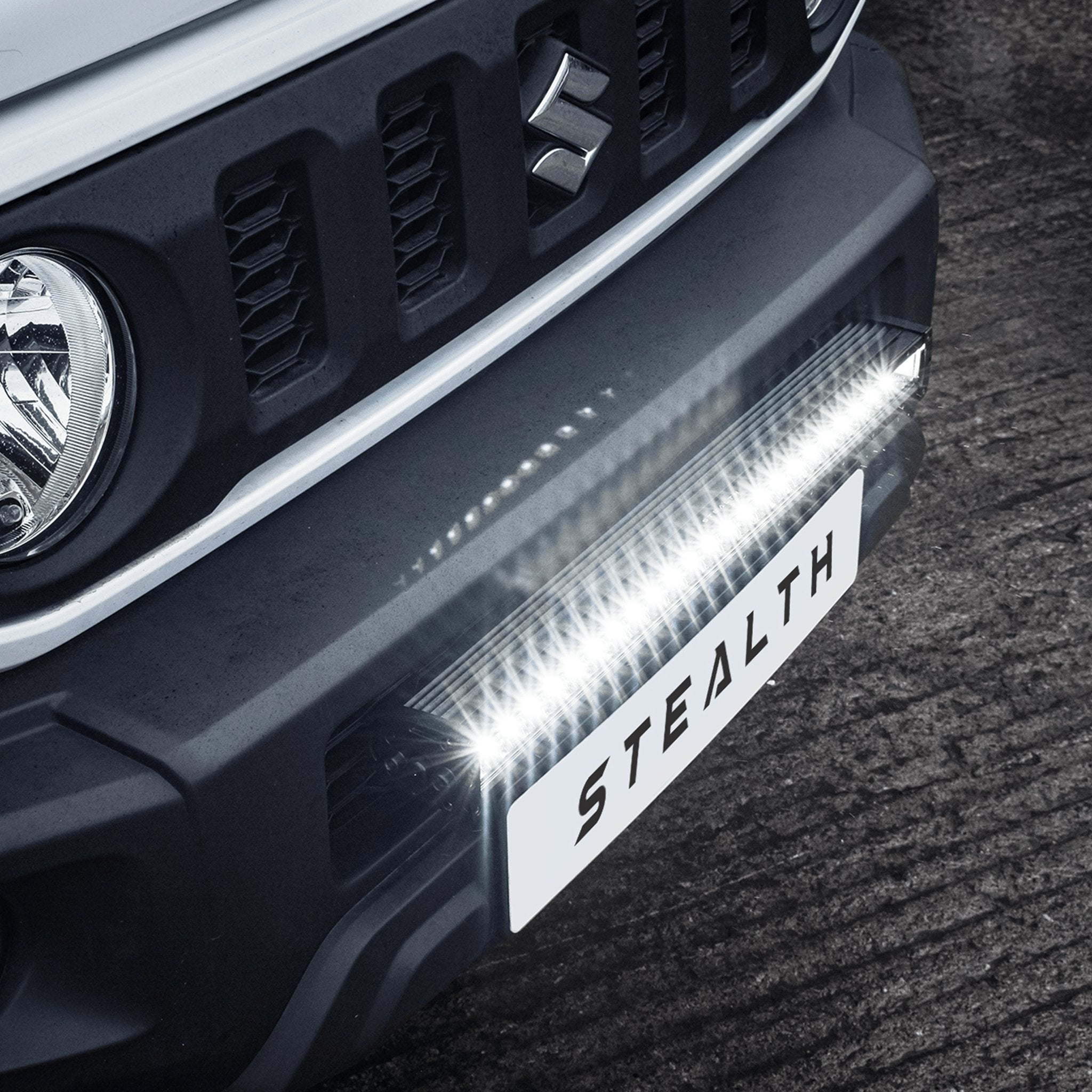Stealth Suzuki Jimny 2018+ 27″ Luminous LED Integration Grille Kit – 24,000 Lumens