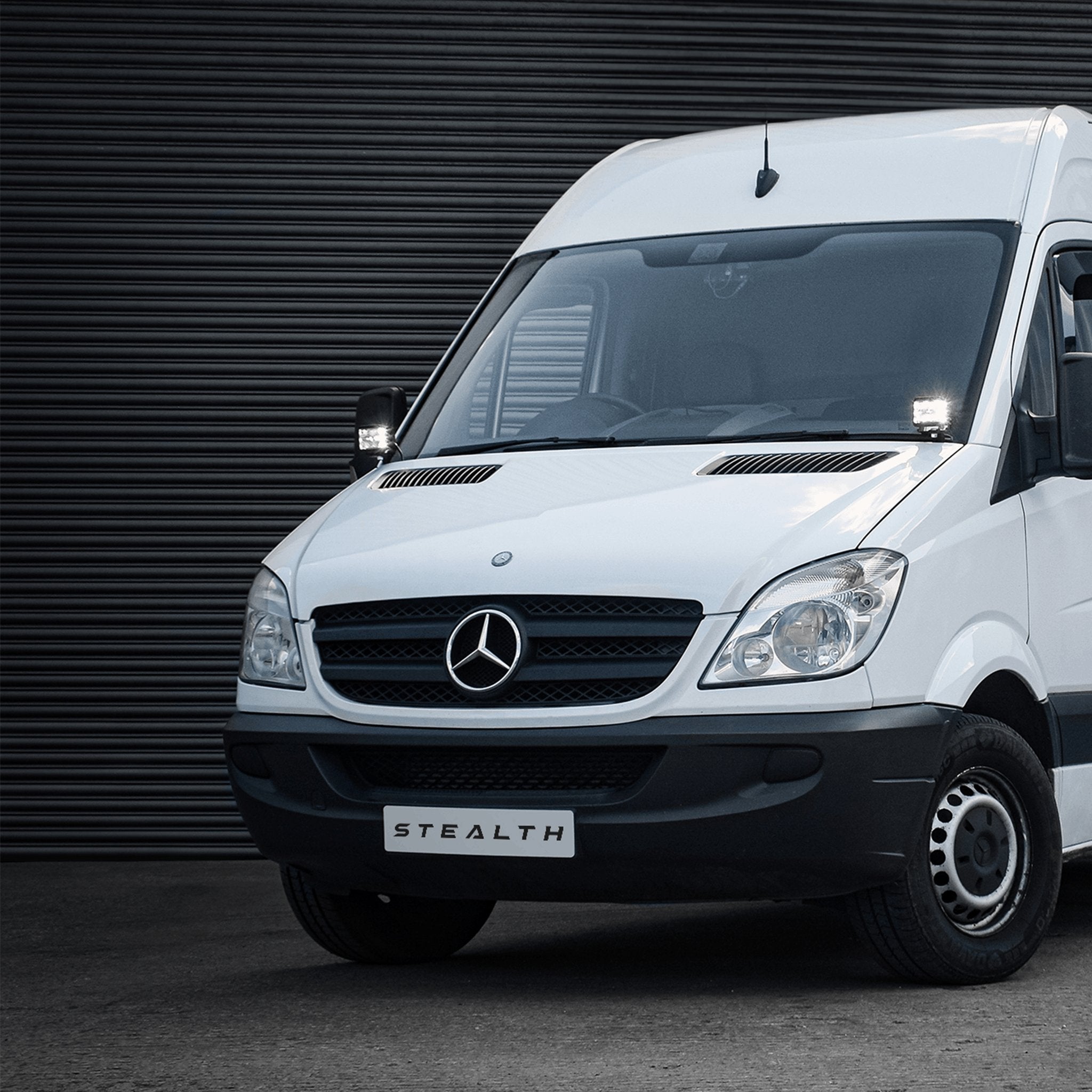 Stealth Mercedes Sprinter 2008-2018 Twin 4″ Dark Force LED Bonnet Kit – 16,800 Lumens