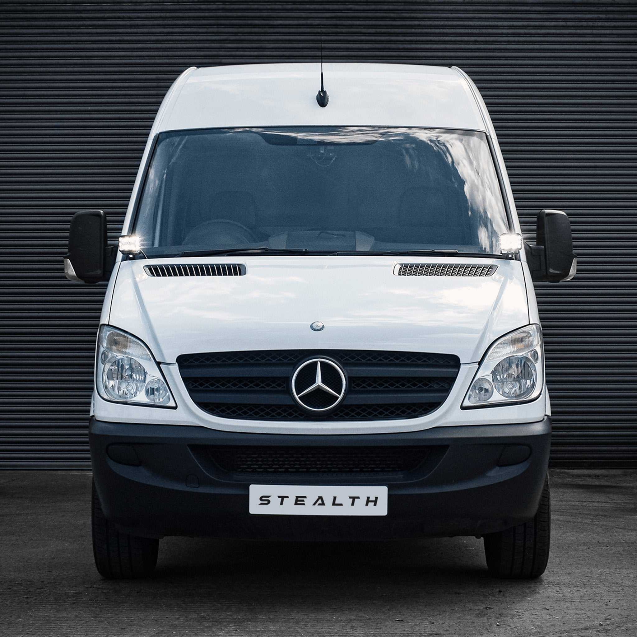 Stealth Mercedes Sprinter 2008-2018 Twin 4″ Dark Force LED Bonnet Kit – 16,800 Lumens