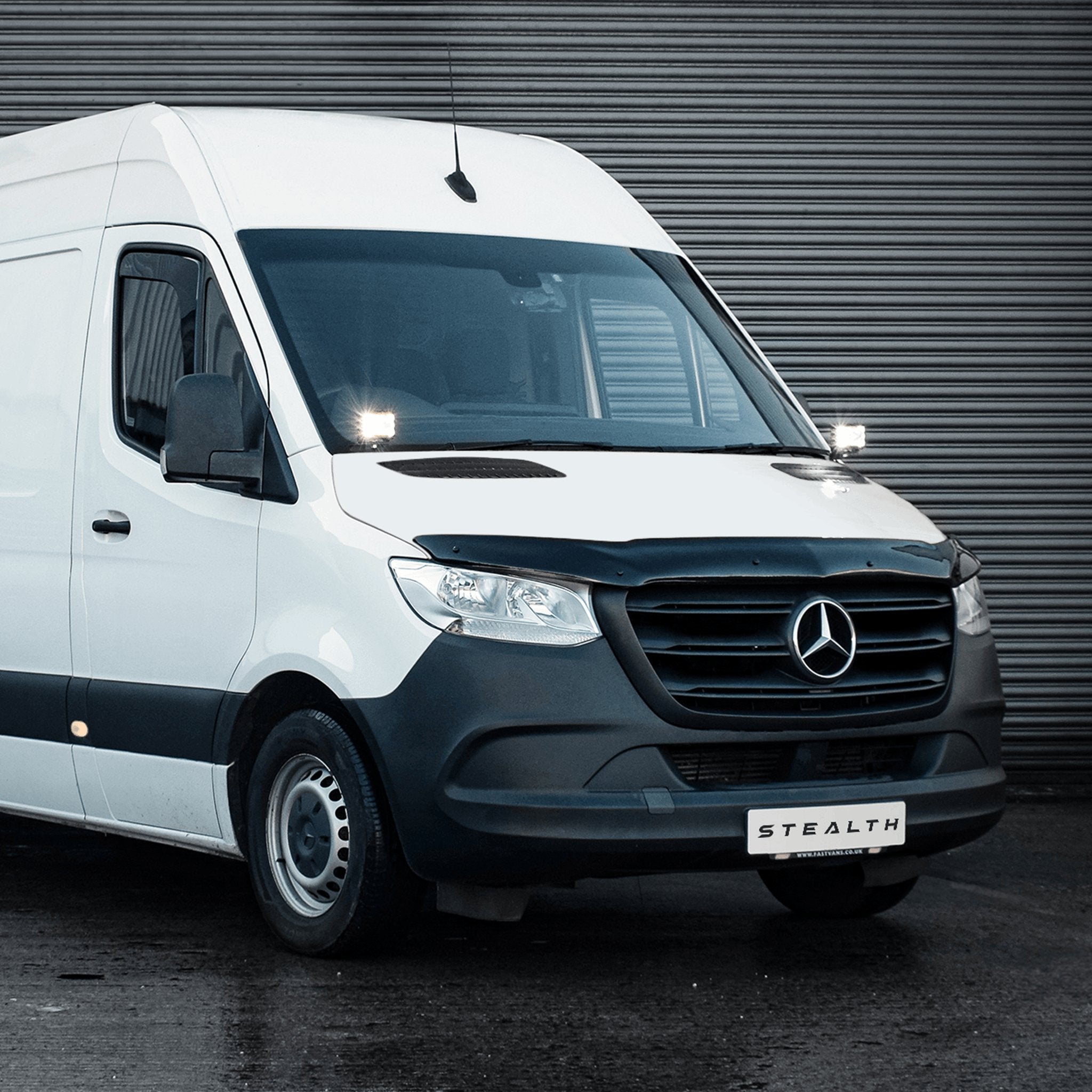 Stealth Mercedes Sprinter 2019+ Twin 4″ Dark Force LED Bonnet Kit – 16,800 Lumens