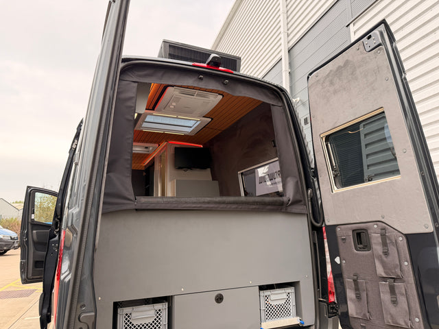 Mercedes Sprinter Waterproof Rear Door Fly Screen – Campervan Mosquito Mesh