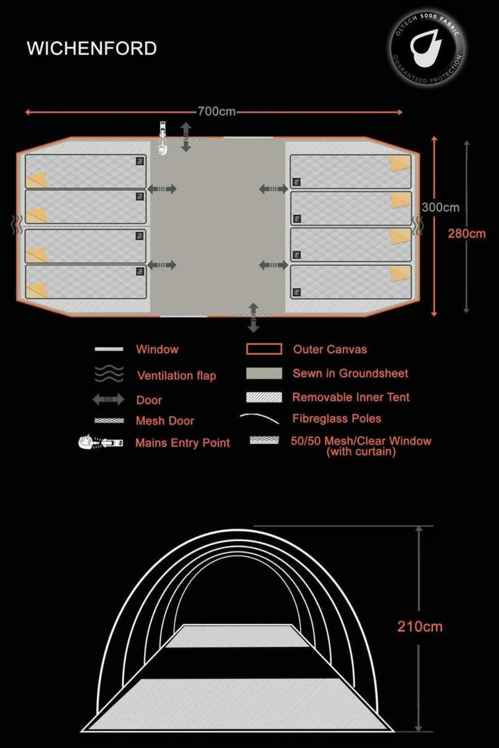 Wichenford 3.0 8 Berth Tent